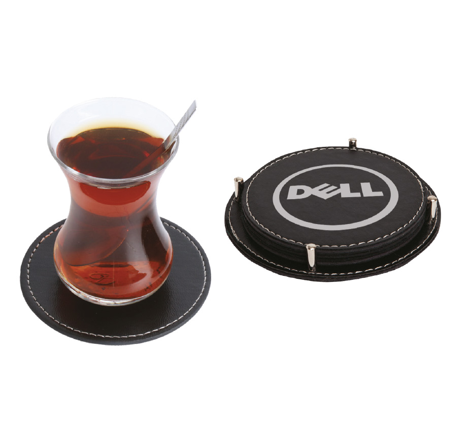 Suni Deri Bardak Altlığı